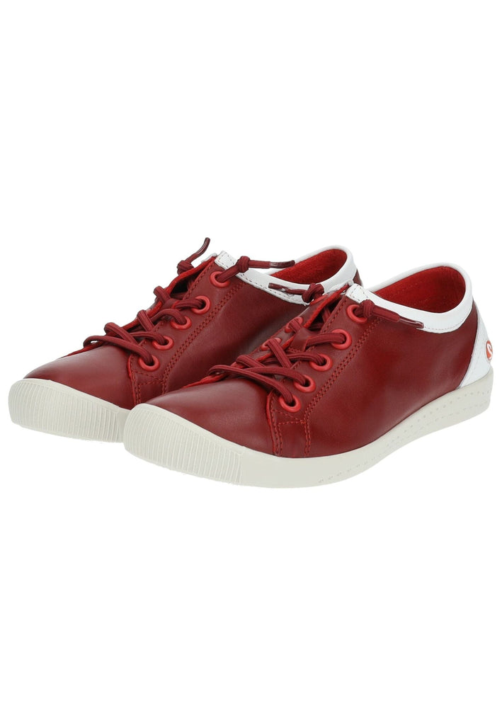 softinos Sneaker Leder Rot/Weiß