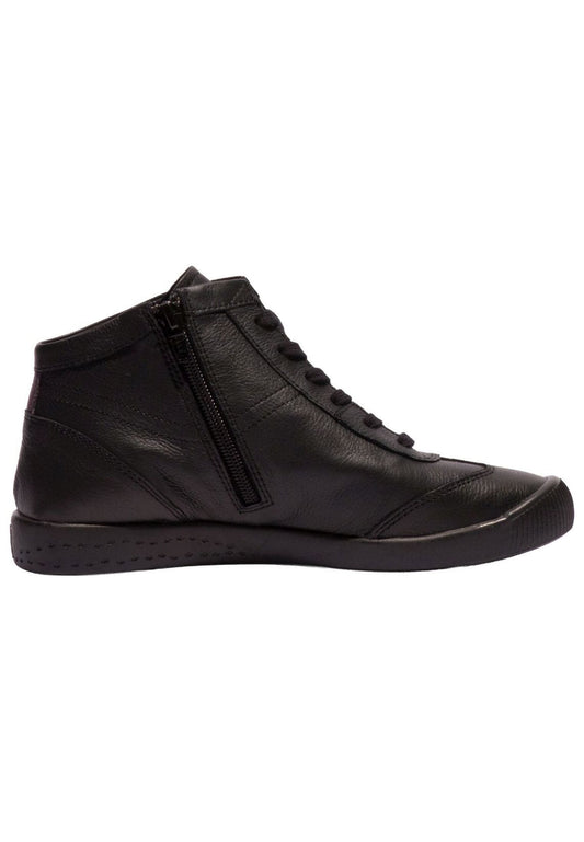 softinos Sneaker Leder Schwarz
