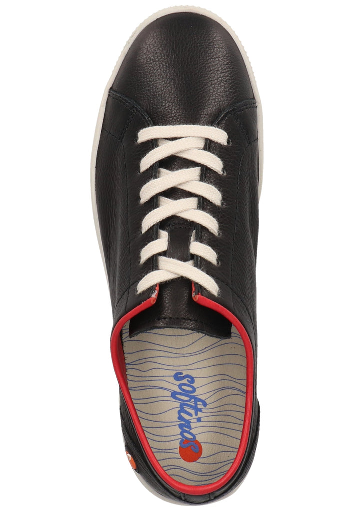 softinos Sneaker Leder Schwarz/Rot