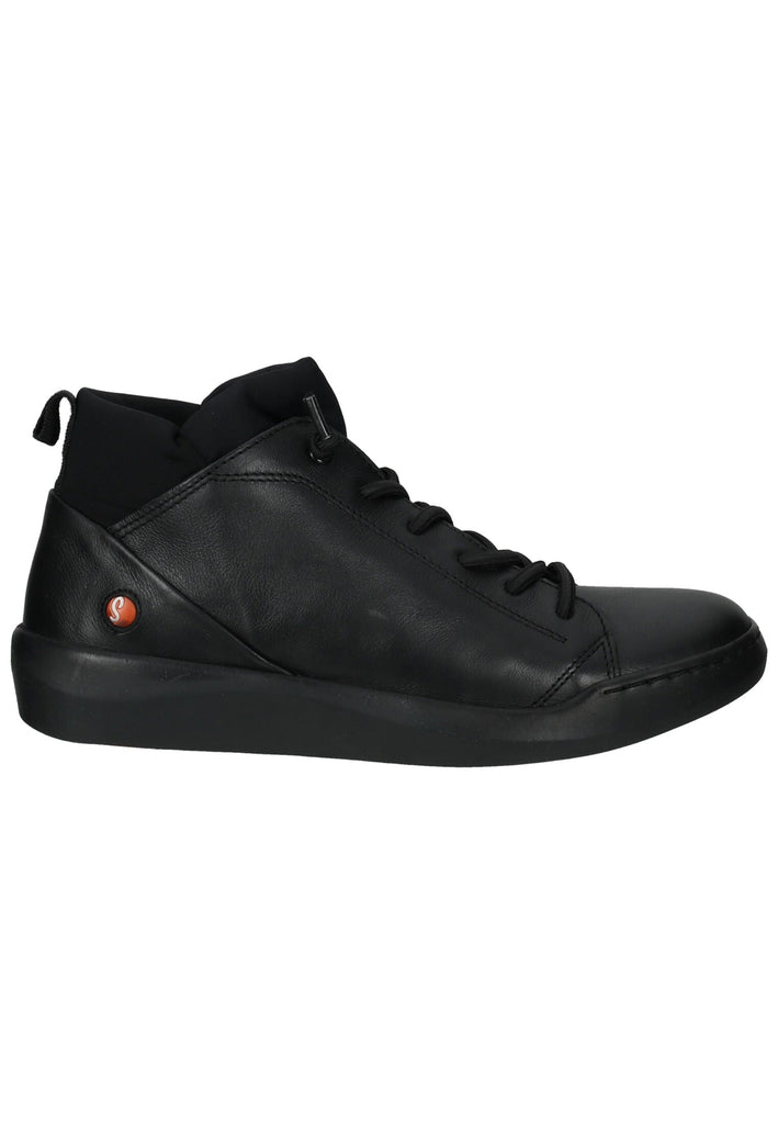 softinos Sneaker Leder/Textil Schwarz/Schwarz
