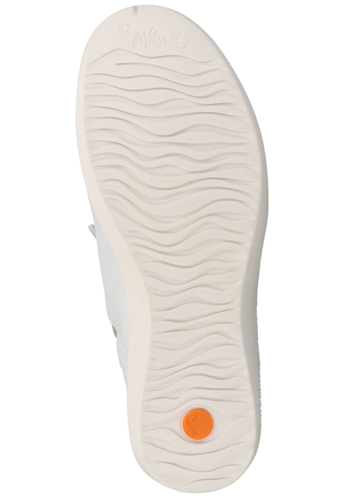 softinos Sneaker Leder/Textil Weiß/Grau