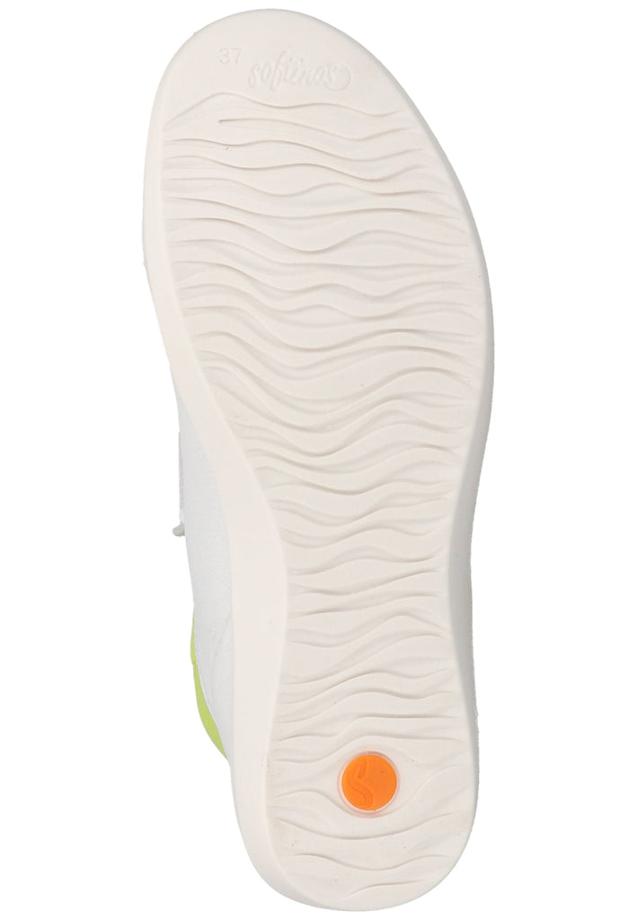 softinos Sneaker Leder Weiß/Gelb