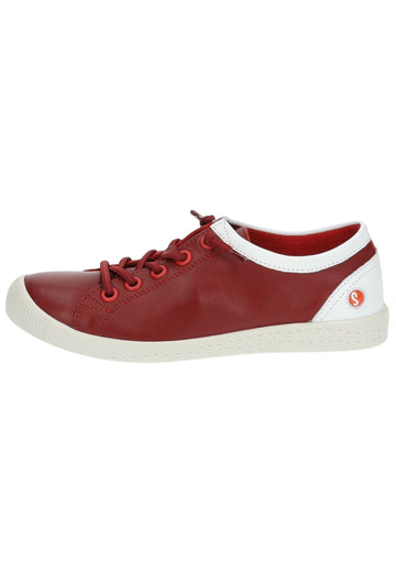 Sneaker softinos Sneaker Leder Rot/Weiß