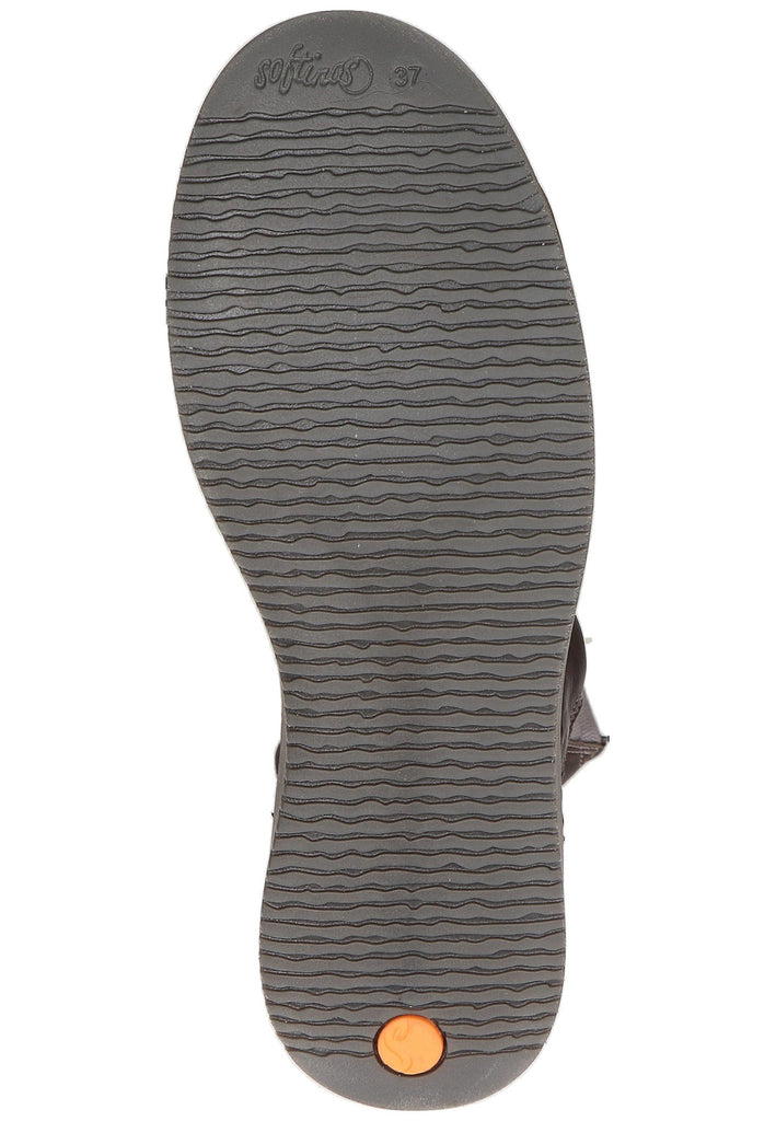 softinos Stiefel Leder Dunkelbraun