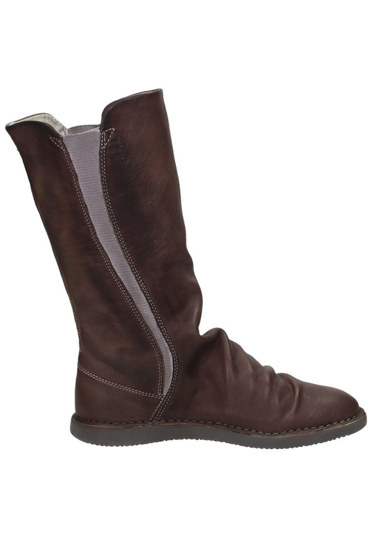 softinos Stiefel Leder Dunkelbraun