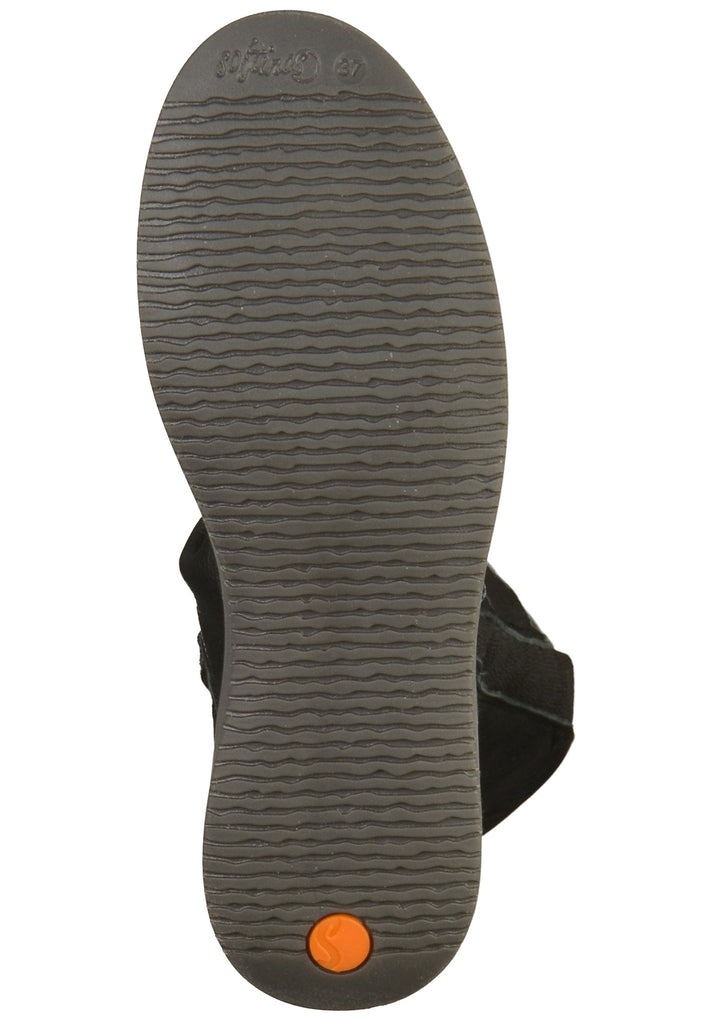 softinos Stiefel Leder Schwarz