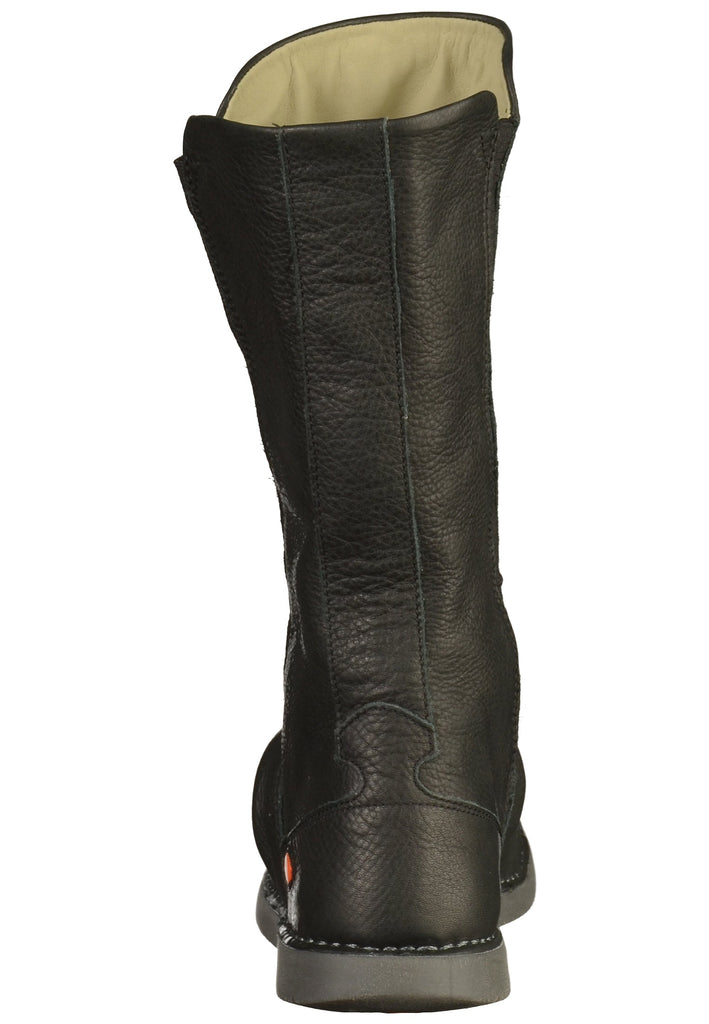 softinos Stiefel Leder Schwarz