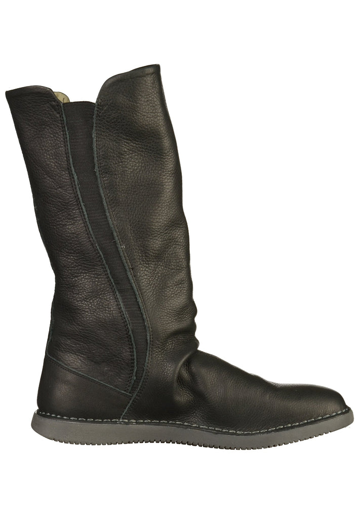 softinos Stiefel Leder Schwarz