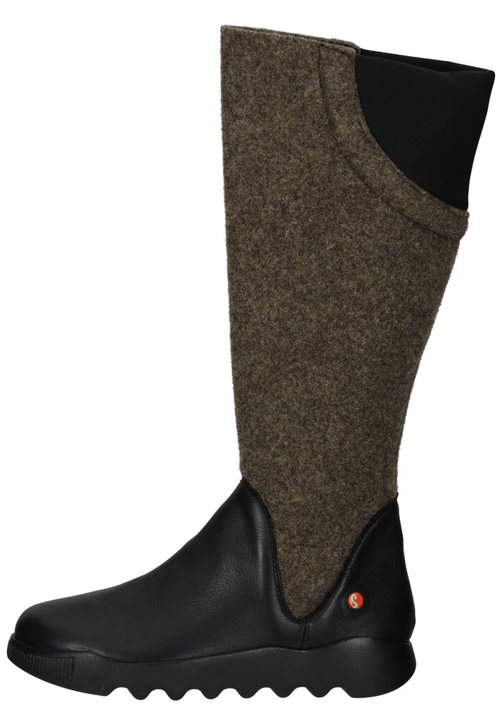 Stiefel softinos Stiefel Leder/Textil Schwarz/Braun