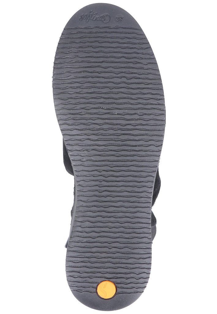 softinos Stiefel Veloursleder Schwarz