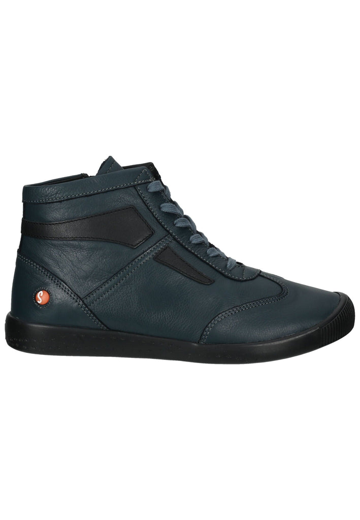 softinos Stiefelette Leder Blau/Schwarz