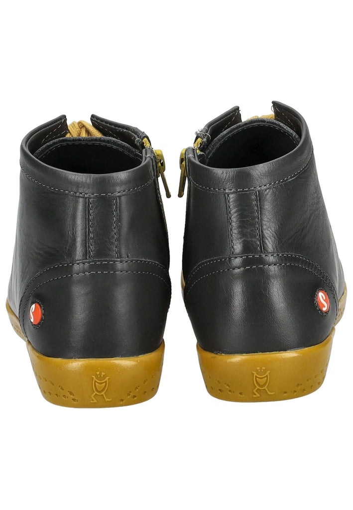softinos Stiefelette Leder Dunkelgrau Warmfutter