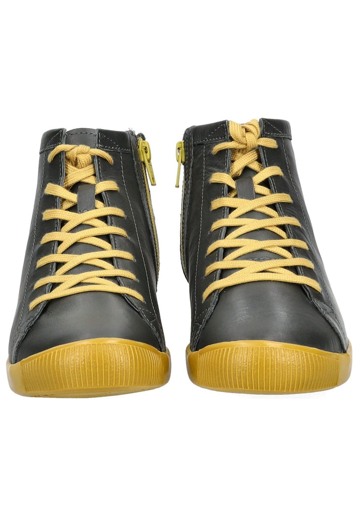 softinos Stiefelette Leder Dunkelgrau Warmfutter