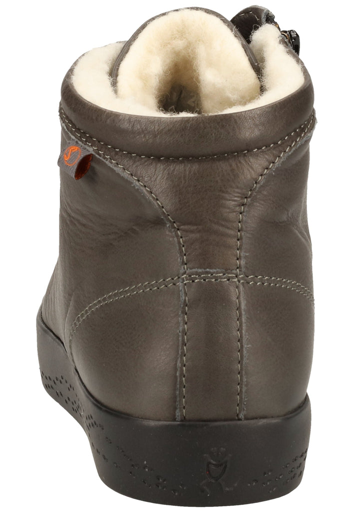 softinos Stiefelette Leder Grey Warmfutter