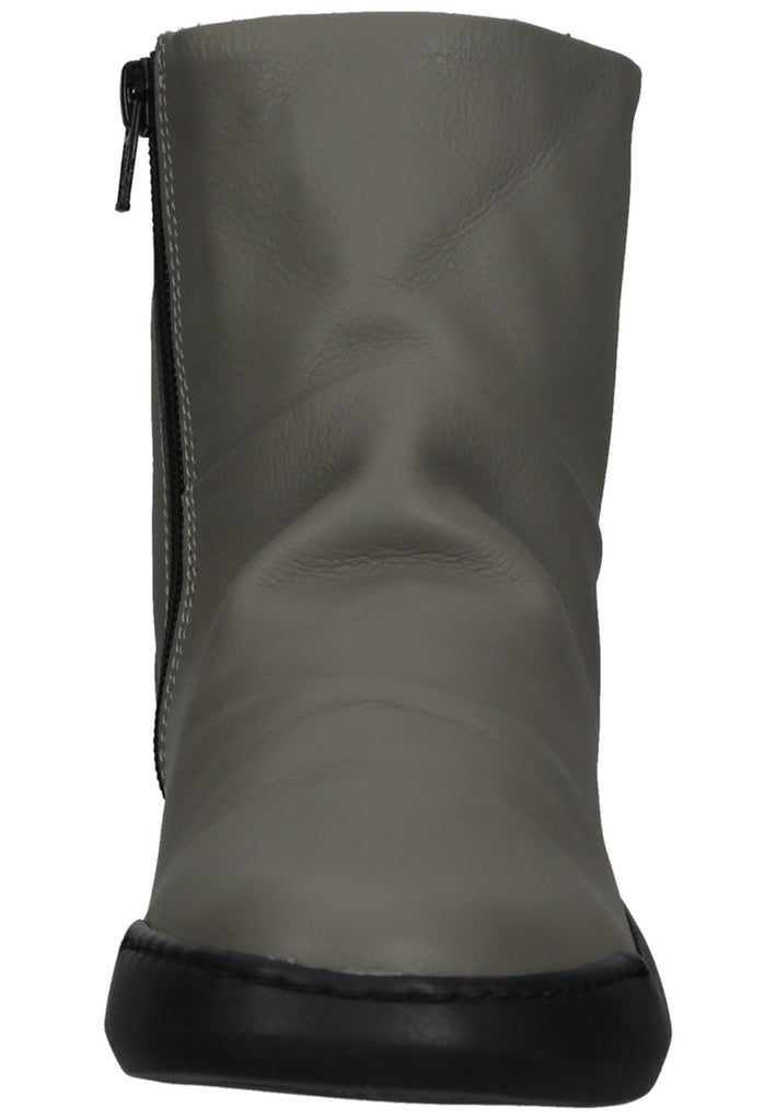 softinos Stiefelette Leder Grün Warmfutter