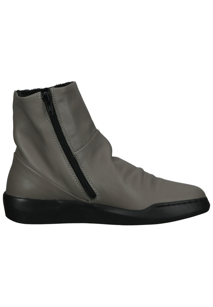 softinos Stiefelette Leder Grün Warmfutter