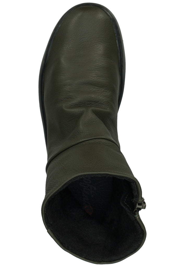 softinos Stiefelette Leder Military Warmfutter