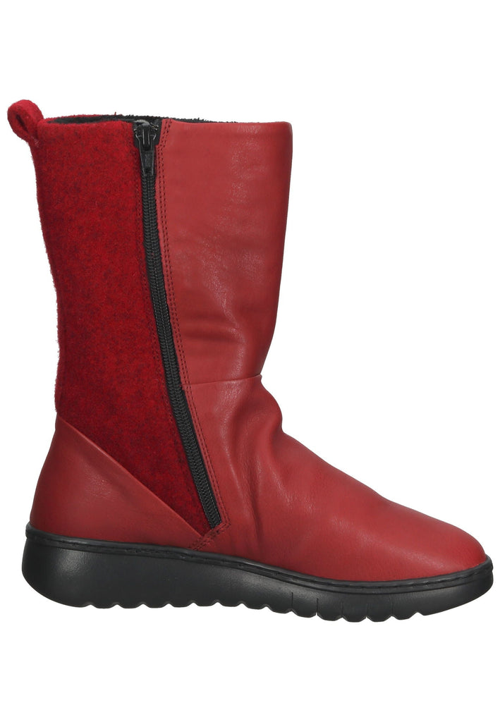 softinos Stiefelette Leder Rot