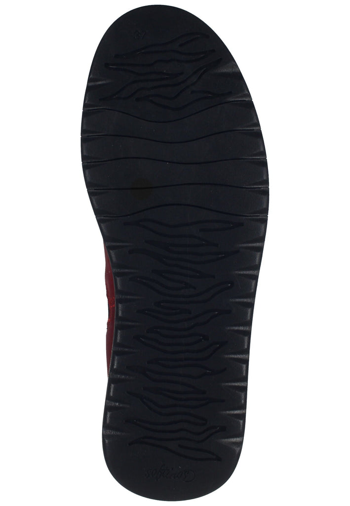 softinos Stiefelette Leder Rot/Schwarz