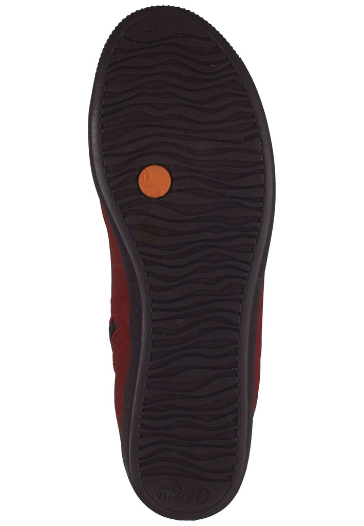 softinos Stiefelette Leder Rot Warmfutter