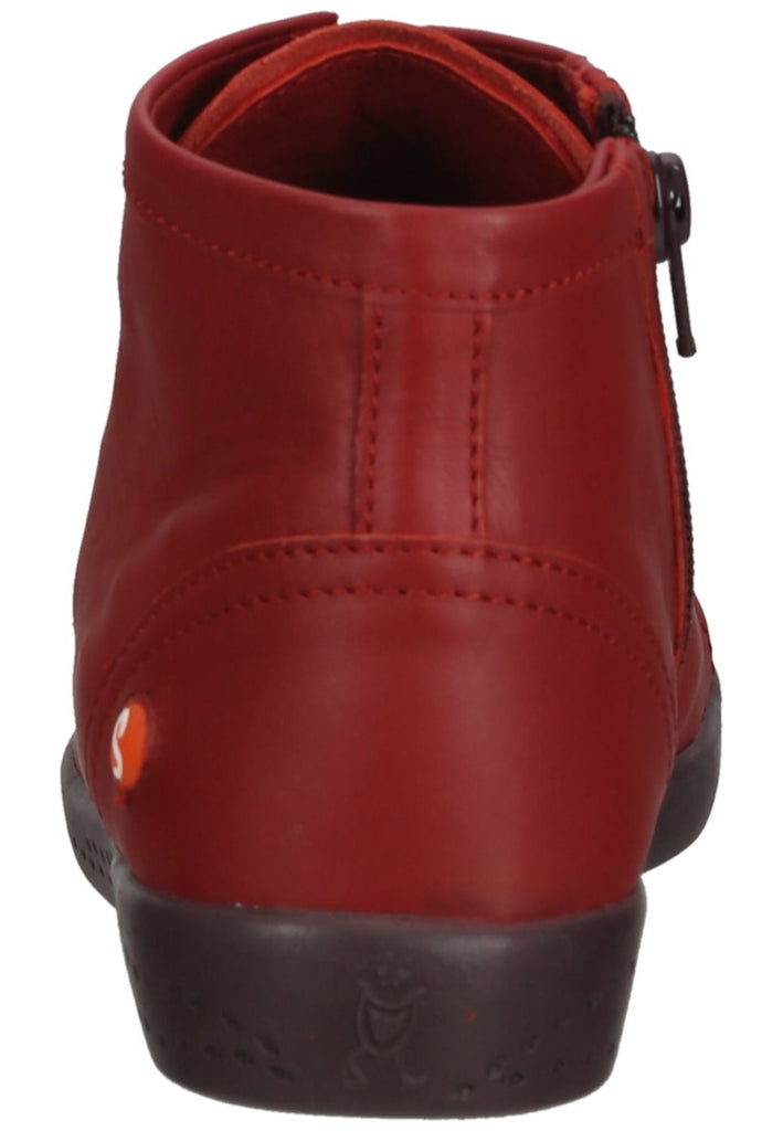 softinos Stiefelette Leder Rot Warmfutter