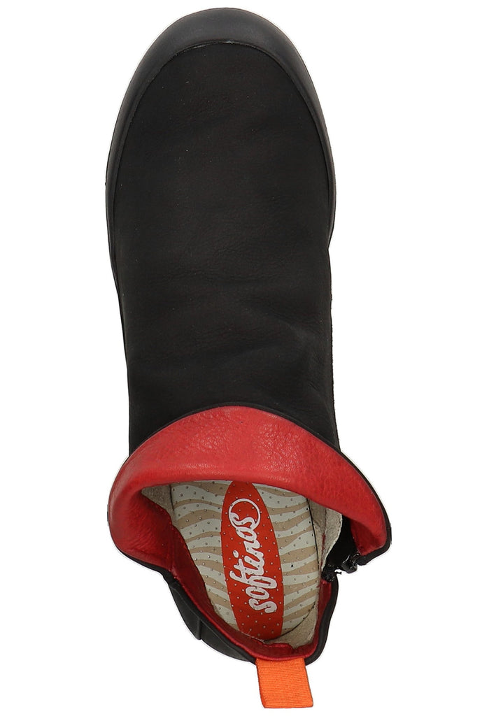 softinos Stiefelette Leder Schwarz