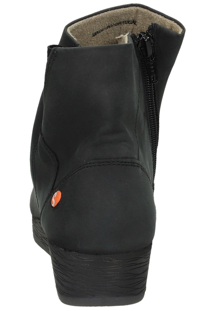 softinos Stiefelette Leder Schwarz