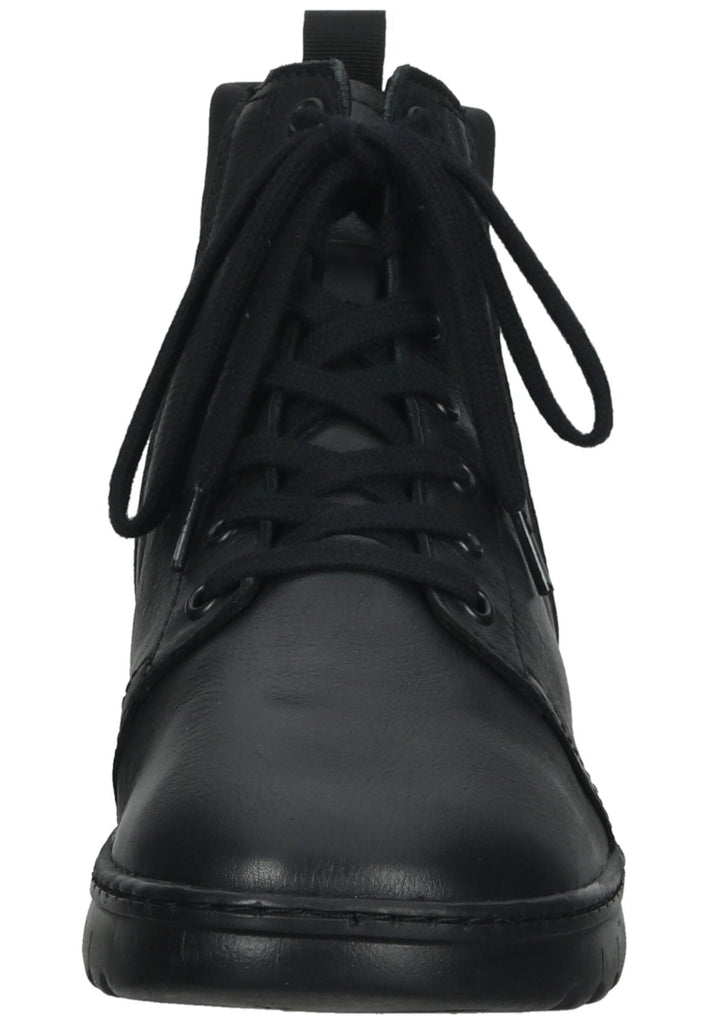softinos Stiefelette Leder Schwarz/Schwarz