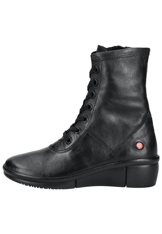 softinos Stiefelette Leder Schwarz Warmfutter