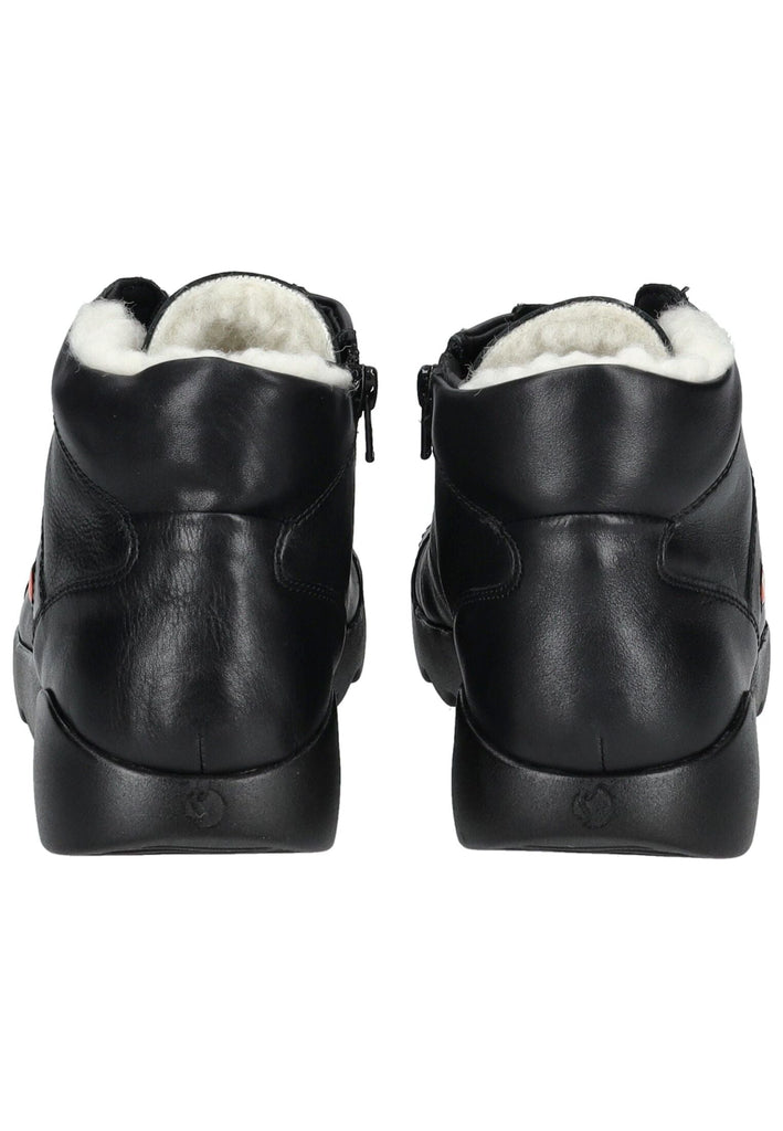 softinos Stiefelette Leder Schwarz Warmfutter