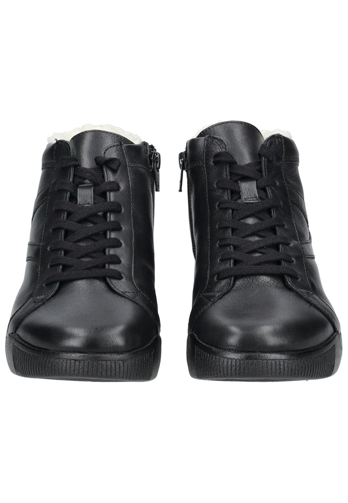 softinos Stiefelette Leder Schwarz Warmfutter