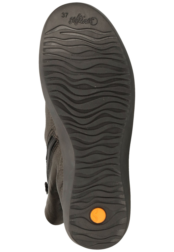 softinos Stiefelette Leder Schwarz Warmfutter