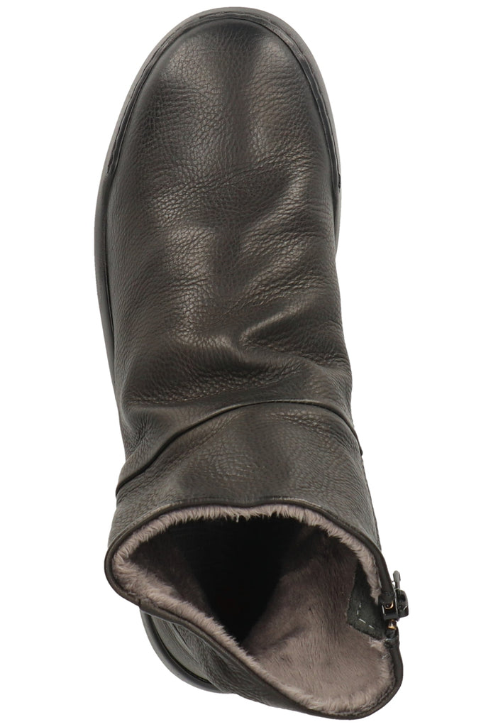 softinos Stiefelette Leder Schwarz Warmfutter