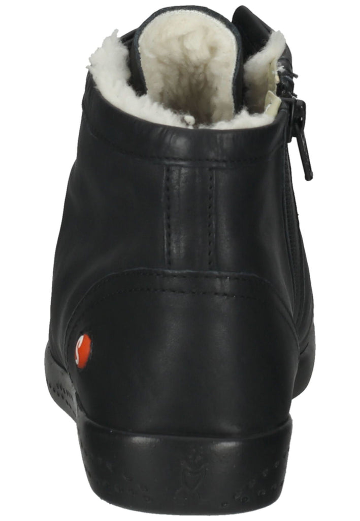 softinos Stiefelette Leder Schwarz Warmfutter