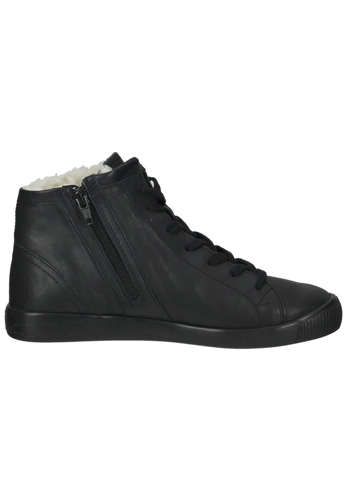 softinos Stiefelette Leder Schwarz Warmfutter