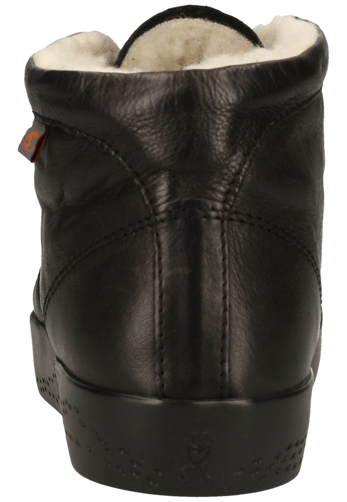 softinos Stiefelette Leder Schwarz Warmfutter