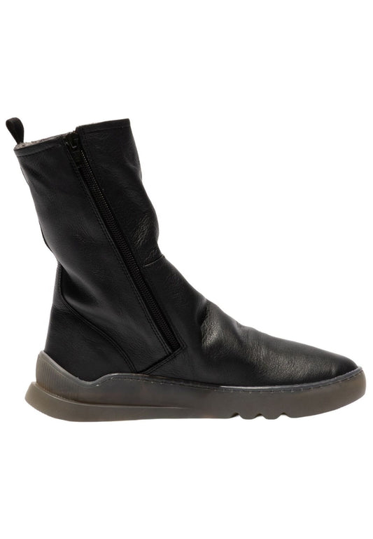 softinos Stiefelette Leder Schwarz Warmfutter
