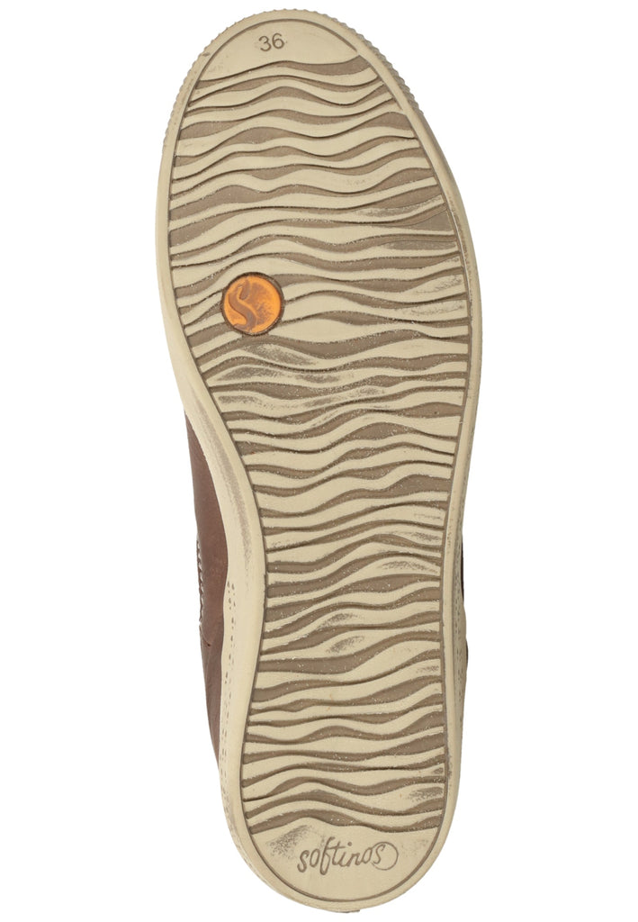 softinos Stiefelette Leder/Textil Dunkelbraun