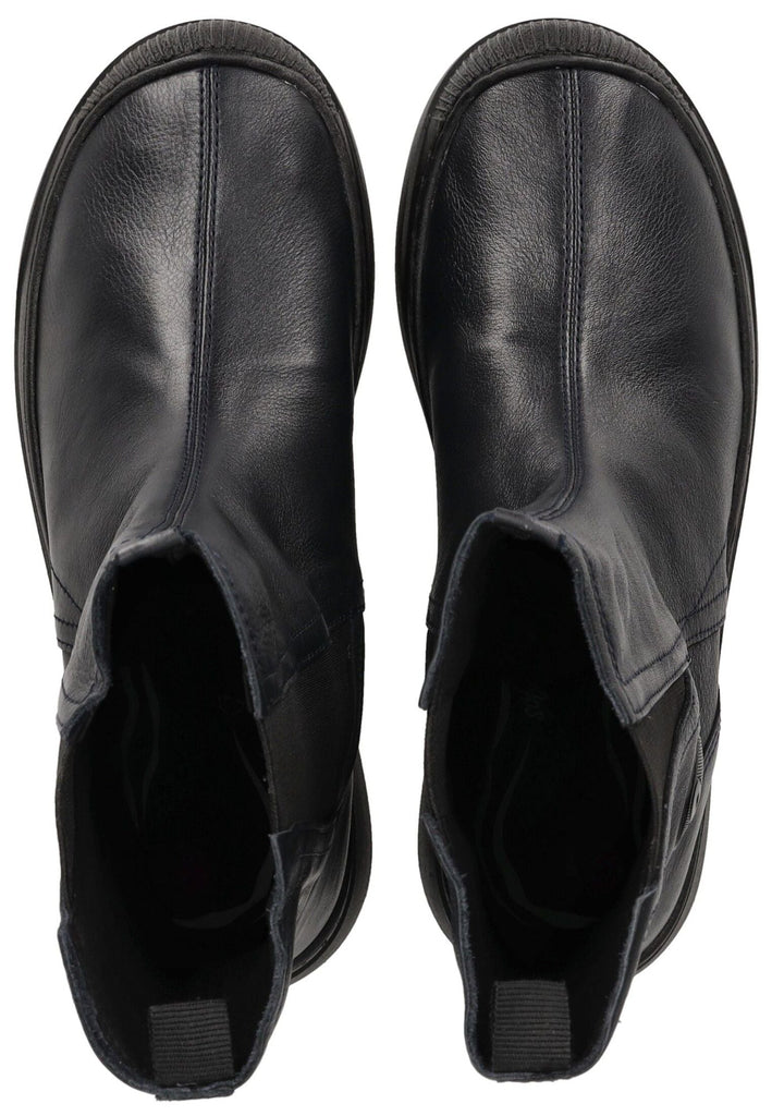 softinos Stiefelette Leder/Textil Navy/Schwarz