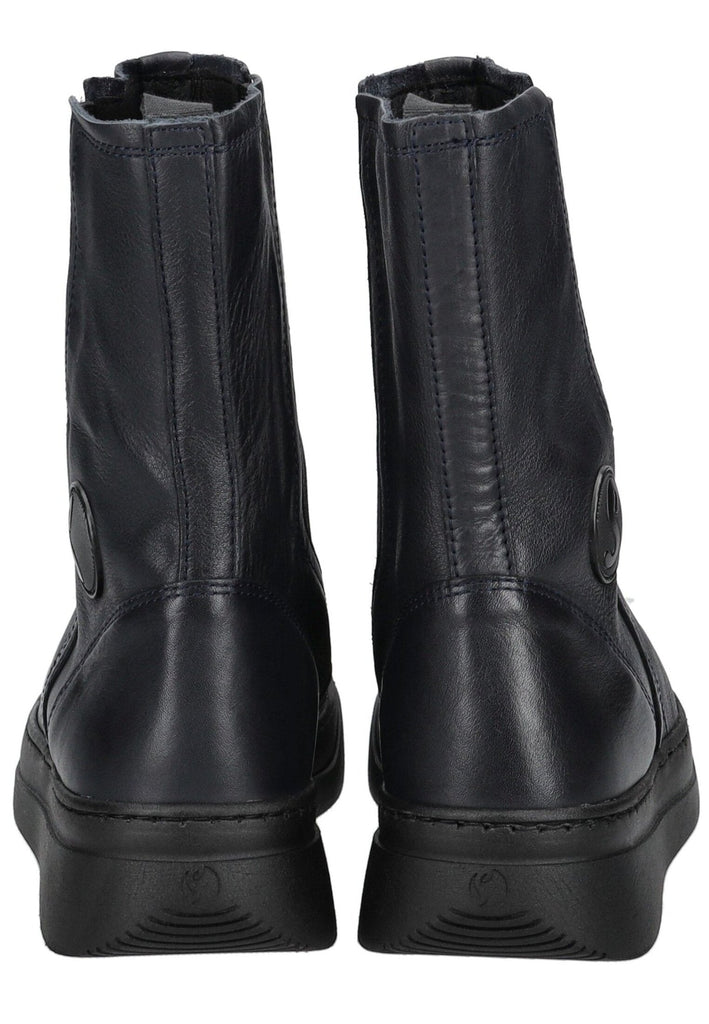 softinos Stiefelette Leder/Textil Navy/Schwarz