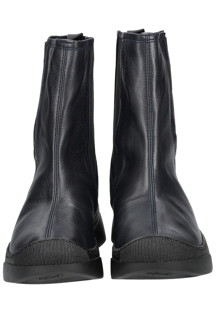 softinos Stiefelette Leder/Textil Navy/Schwarz