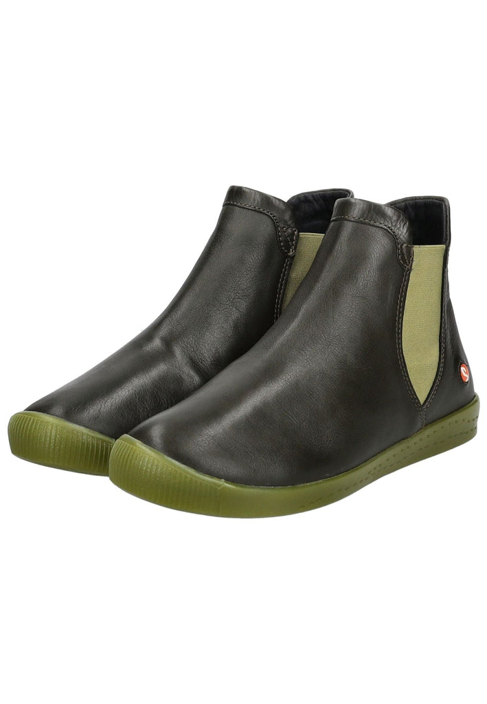 softinos Stiefelette Leder/Textil Olive