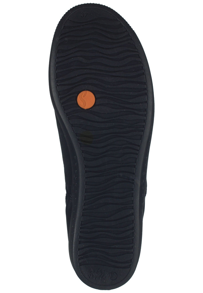 softinos Stiefelette Leder/Textil Schwarz