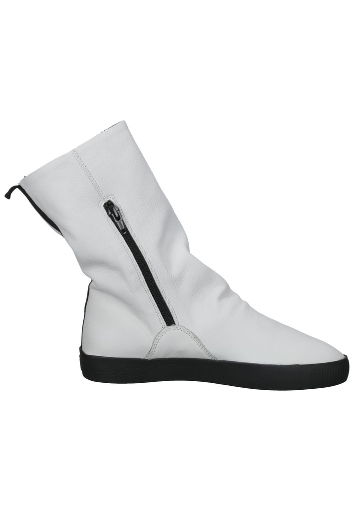 softinos Stiefelette Leder Weiß