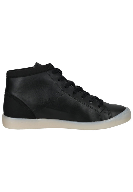 softinos Stiefelette Lederimitat Schwarz/Schwarz
