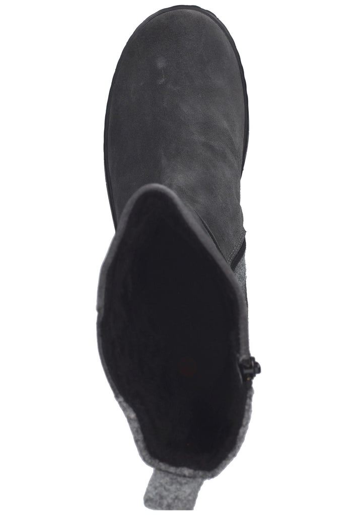 softinos Stiefelette Veloursleder Grau