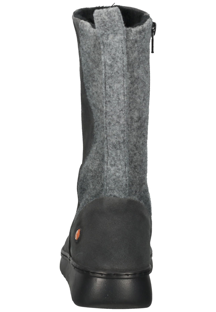 softinos Stiefelette Veloursleder Grau