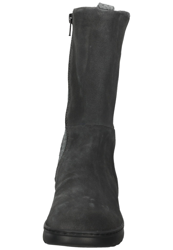 softinos Stiefelette Veloursleder Grau