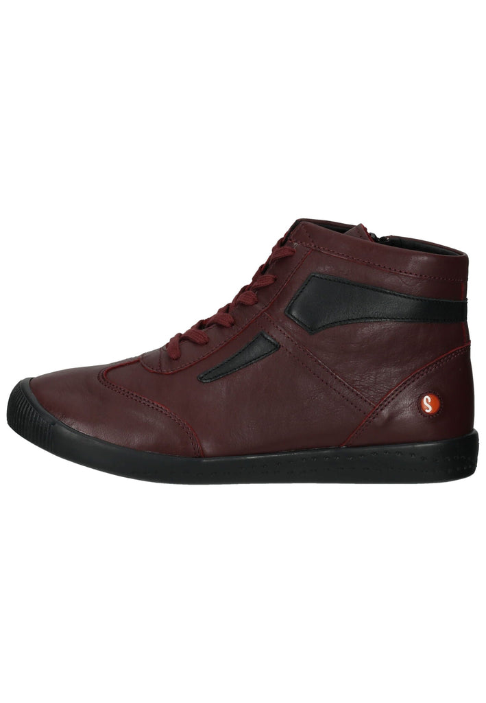 Stiefeletten softinos Stiefelette Leder Rot/Schwarz