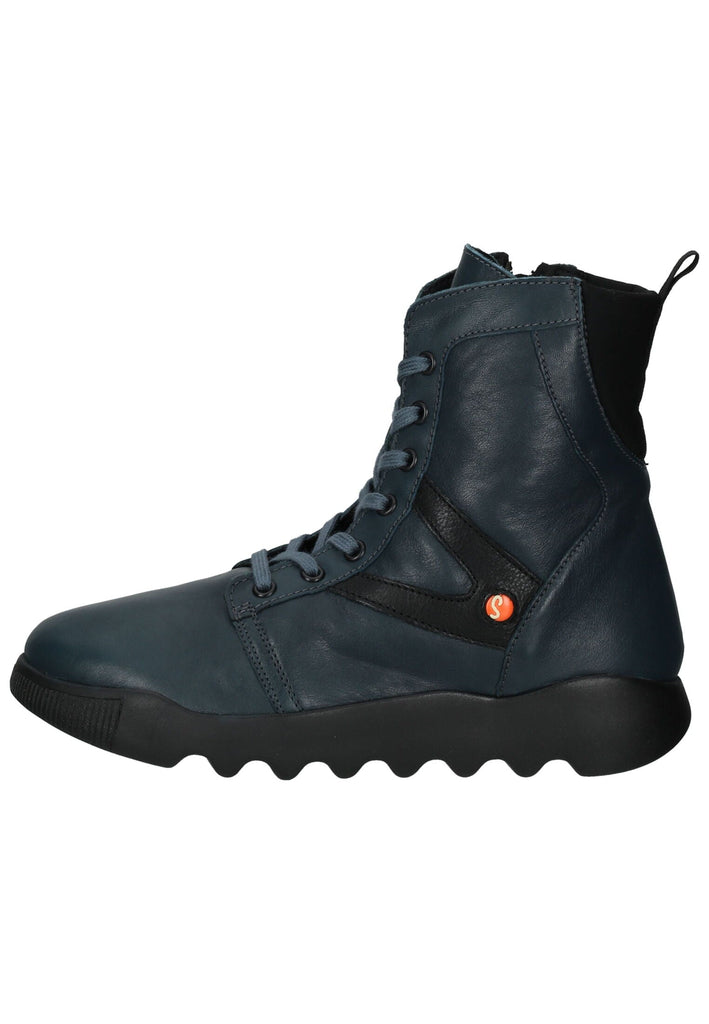 Stiefeletten softinos Stiefelette Leder/Textil Denim